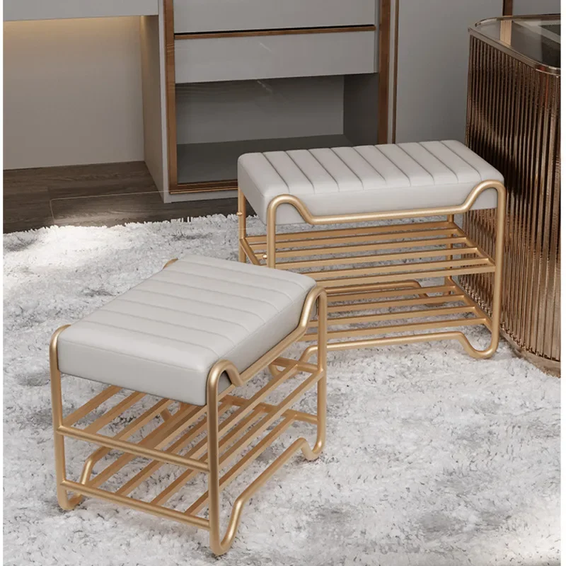 

Hallway Bench Nordic Modern Shoe Rack Multi-layer Structure Shoe Cabinets Soft Bag Cushion Furniture Stands Stable Load-bearing