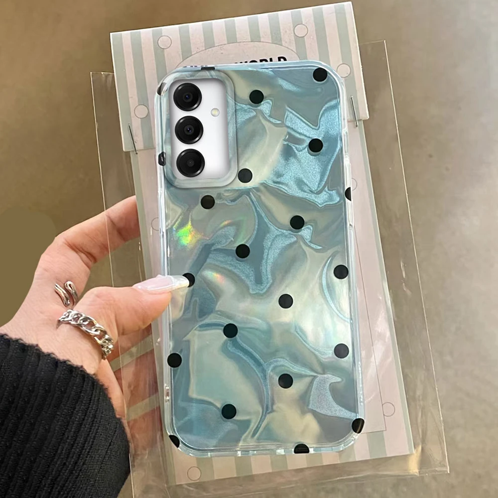 Koreanische Kreisförmige Punkte Wasser Textur Telefon Fall Für Samsung Galaxy A56 A55 A16 A07 A17 A26 A54 A15 A13 A36 A25 A35 A14 A34 Abdeckung