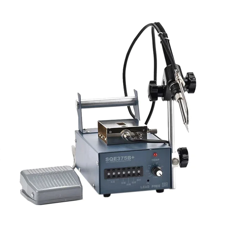 Universal Station Weld Tin Feeding Constant Temperature Welding 60W Circuit Board Foot Step Semi Automatic Soldering Machine