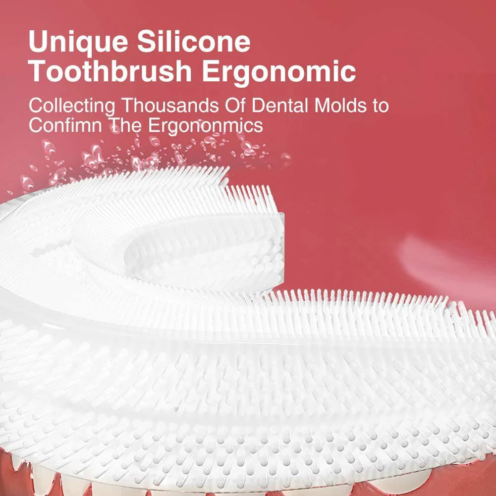 Brosse à dents électrique à ultrasons en forme de U pour adultes avec support de charge USB, dispositif de blanchiment des dents sonique automatique intelligent, Leuven 360