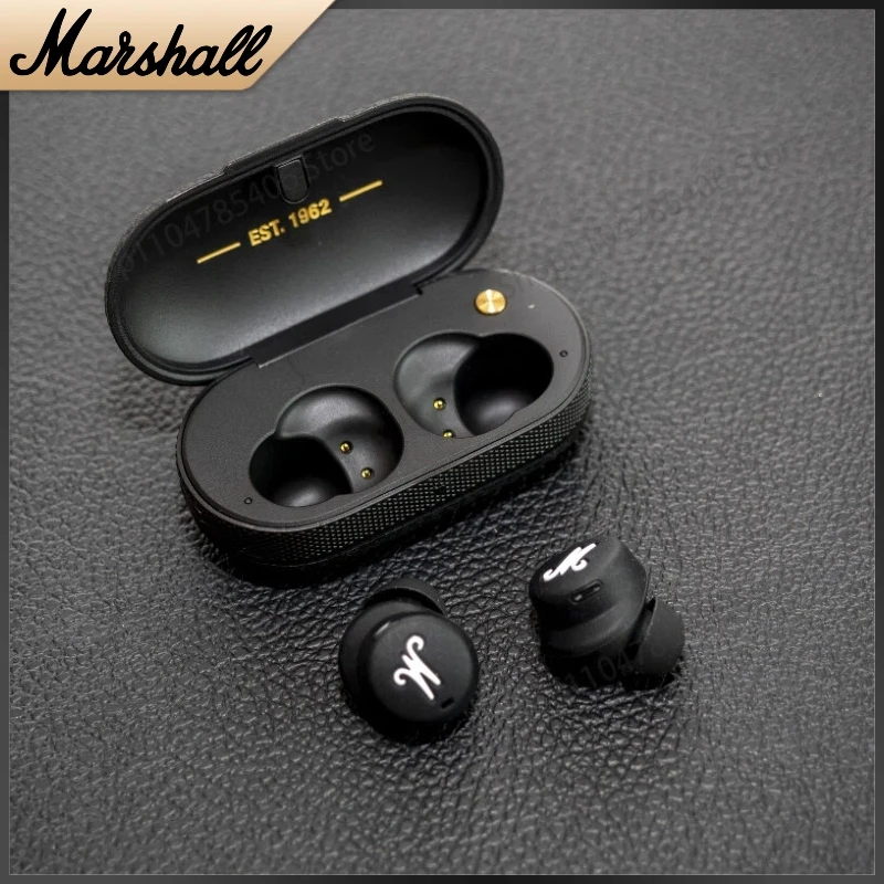 Marshall Mode II True Wireless Earbuds Semi-In Ear Design All-Day Comfort 30H Battery Iconic Marshall Sound Fast Charge Type-C