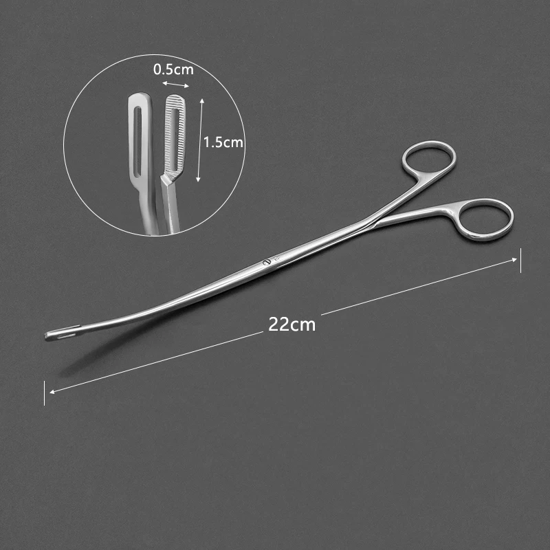 Stainless Steel Ring Removal Forceps Elbow Transverse Tooth Iud Placement Forceps