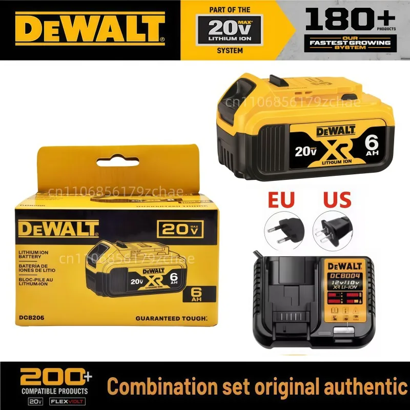 

DeWALT Original Battery 20V 6.0Ah MAX FlexVolt for DCB606 DCB205 DCB206 DCB209 DCB182 Power Tool with Charger