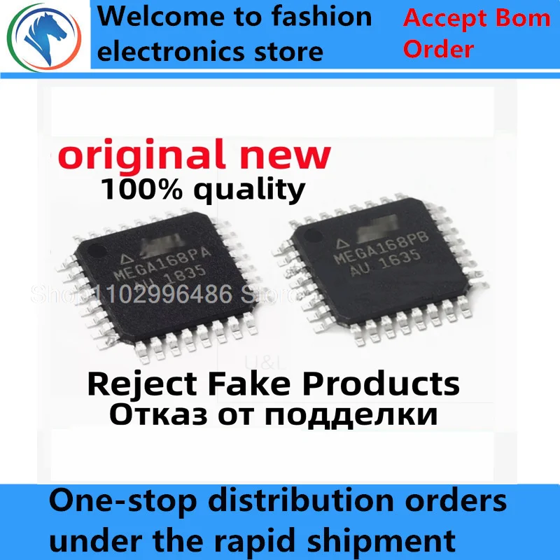 

10Pcs 100% New ATMEGA168PA-AU MEGA168PAAU LQFP32 ATMEGA168PB-AU MEGA168PBAU TQFP32 MCU Brand new original chips ic