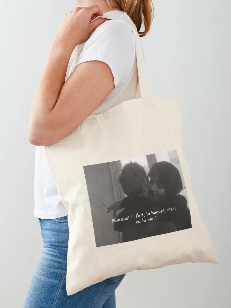 

Pourquoi L'art, la beauté, c'est a la vie! - Vivre Sa Vie - Jean Luc Godard - Anna Karina Tote Bag Women bags bags for women