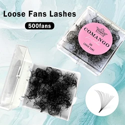 3D-16D Loose Premade Volume Fans 0.05/0.07mm Fluffy Eyelashes Extension Long Pointy Stem Natural False Lashes Portable Case