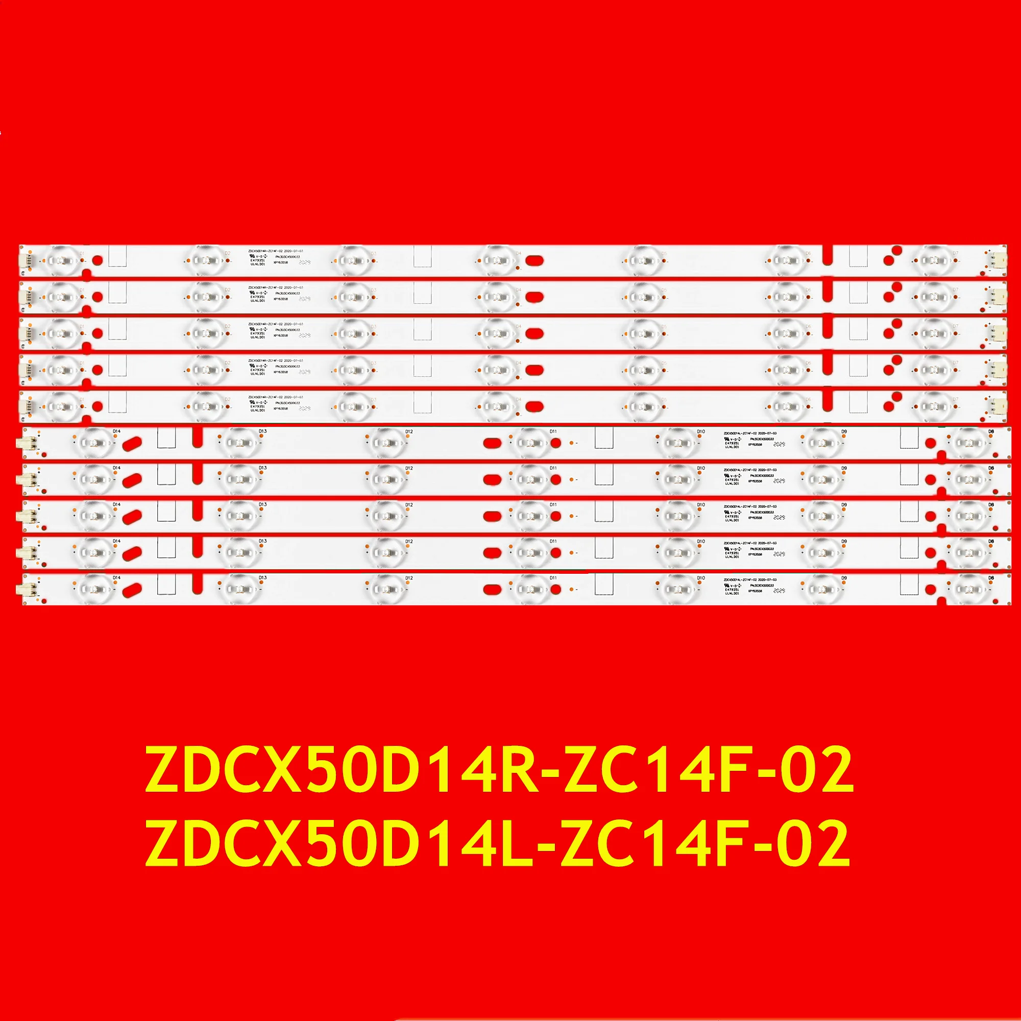 LED Strip for LT-50E350 LT-50E560 RLDED5078A-F PLDED5068A-B LE-5018 LE-5029 ST-5040 ST-5050 ZDCX50D14L ZDCX50D14R-ZC14F-02