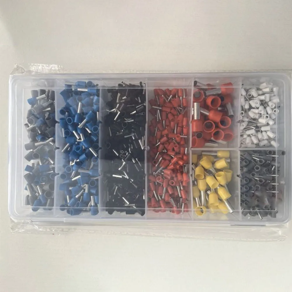 

1200 шт., комплект наконечников для проводов, 23-7AWG, 8 размеров, наконечники для проводов, комплект разъемов, изолированный шнур, концевая клемма