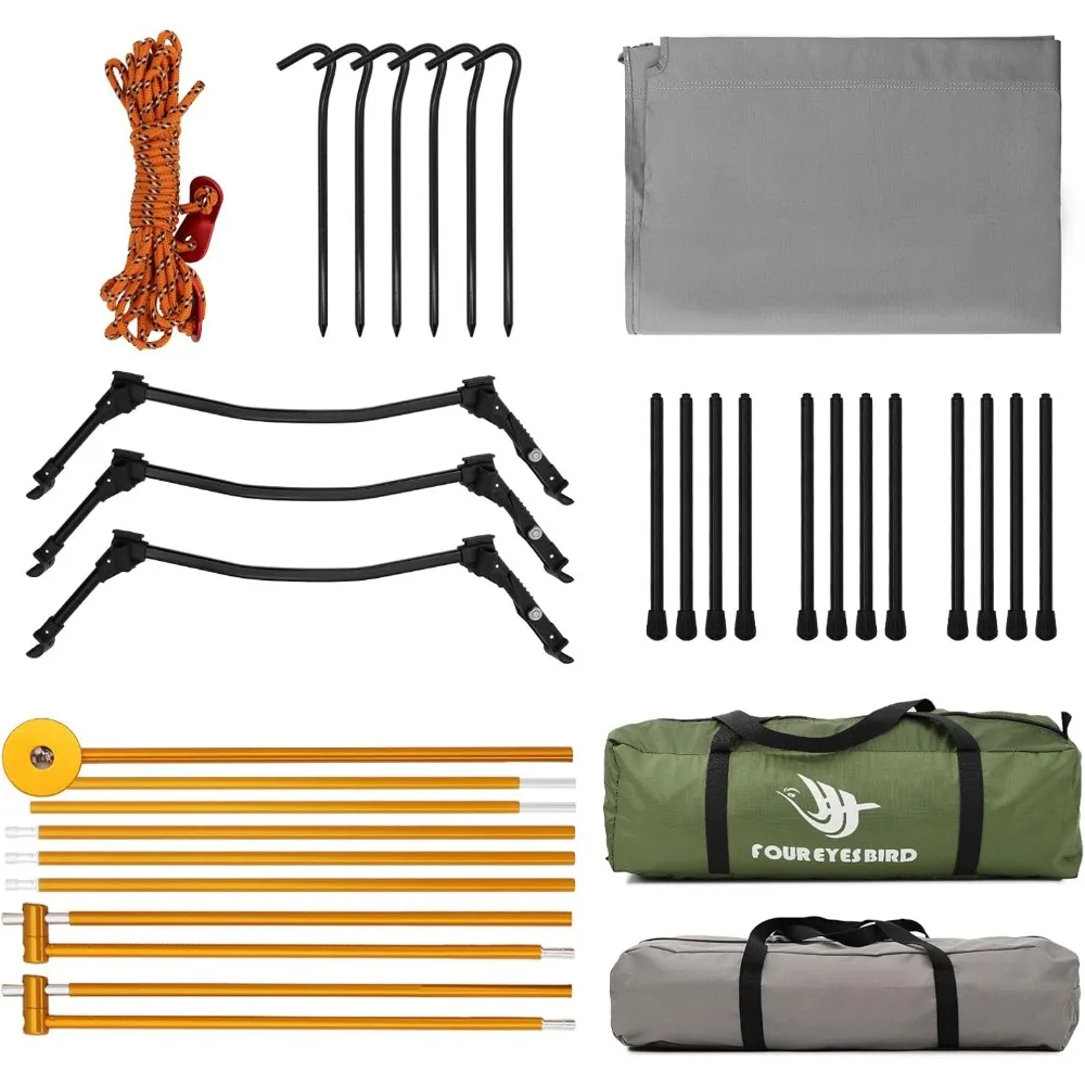 خيمة محمولة قابلة للطي 4 في 1 للمغامرات الخارجية المنفردة