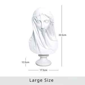 Lady verschleierte griechische Göttin Statue, klassische römische Mythologie, Maiden -Skulptur, Haus, Wohnzimmer, Tisch, Regaldekorationen, Büste 12 Hauptverkäufe Griechische Göttin Statue - №7