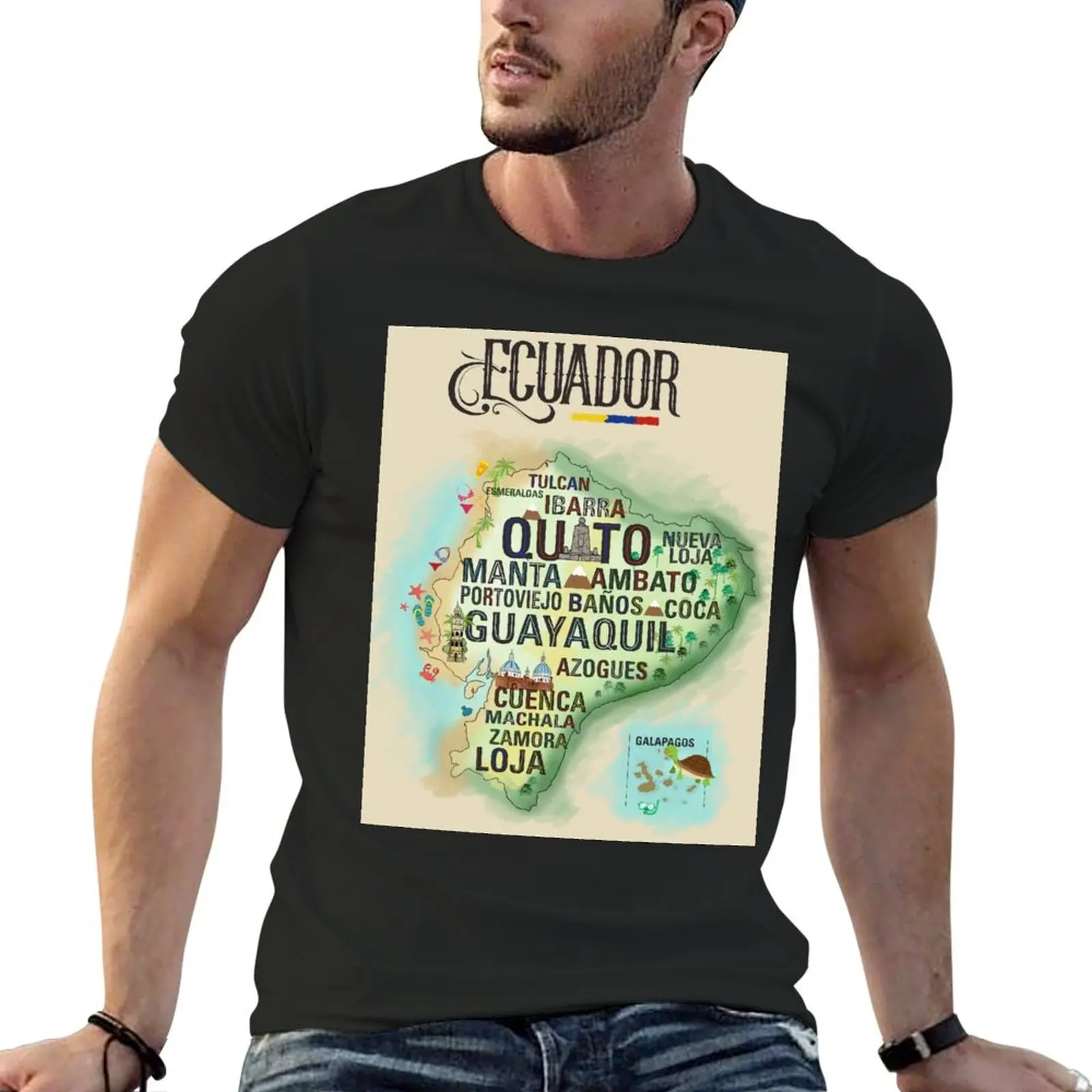 ECUADOR T-Shirt animal prinfor boys rapper graphic tees mens t shirt graphic