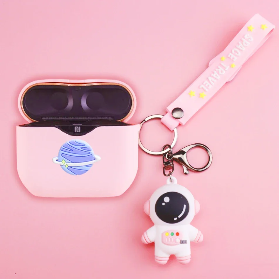 Untuk Sony Wf-1000XM3 Casing Kartun Earphone Penutup Pelindung untuk Sony Wf1000xm3 Silikon Nirkabel Bluetooth Casing Telepon Telinga Lucu