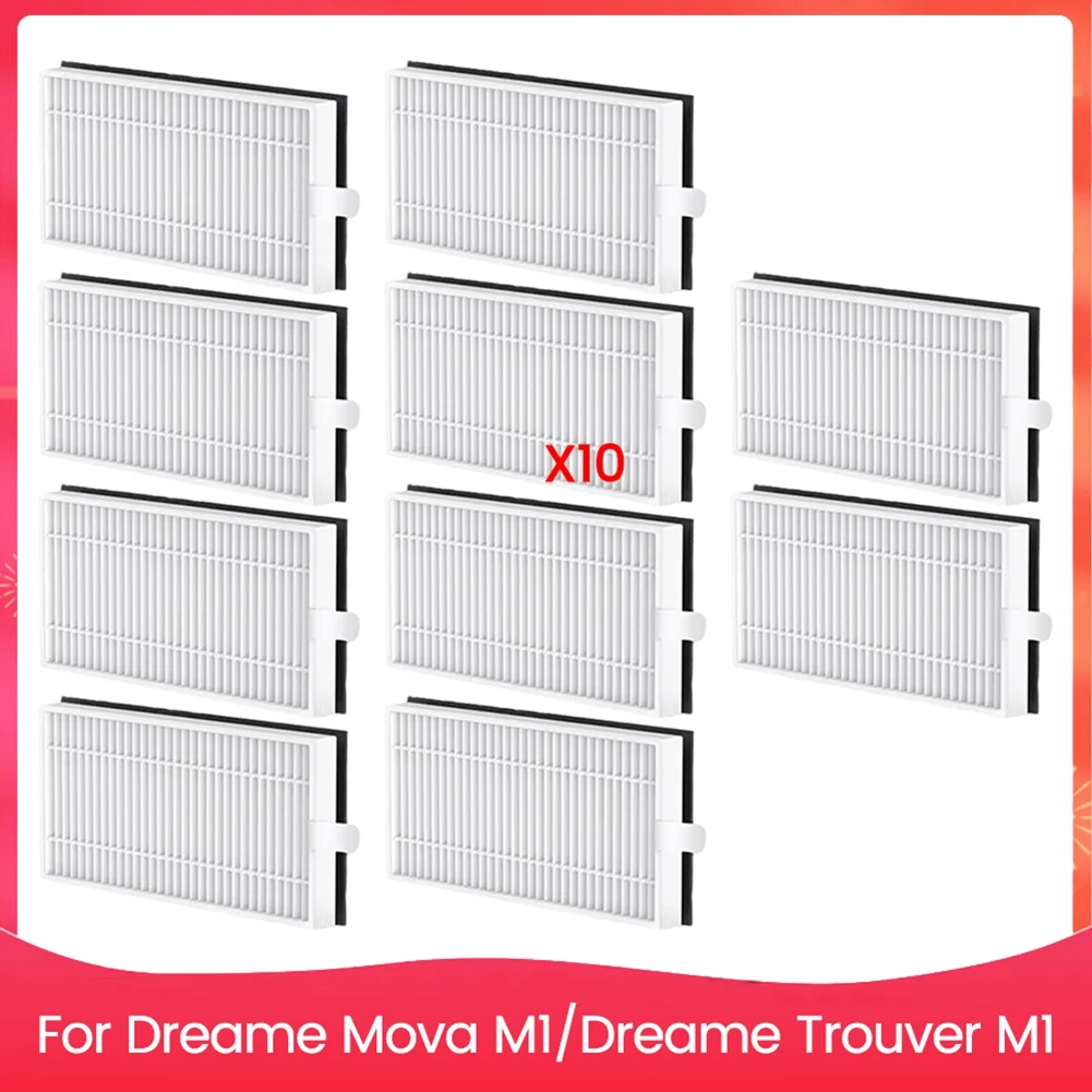 

B01C-10 шт. фильтр для Dreame Mova M1/Dreame Trouver M1, комплект аксессуаров для подметального робота, эффективные аксессуары для бытовой чистки 1