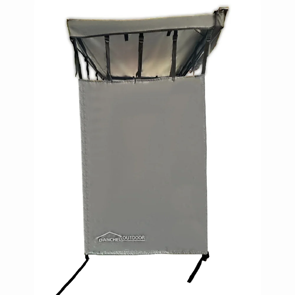 

Car Side Shower Tent with LED Light Aluminum Pop-Up Changing Room Waterproof Canvas Camping Toilet for Outdoor Bathing