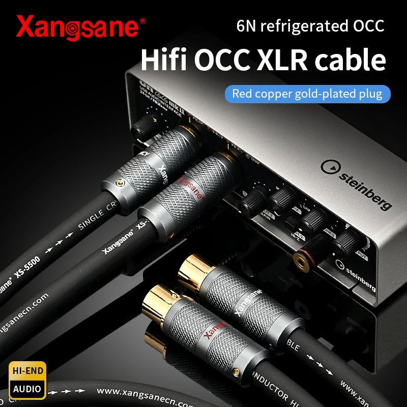 Xangsane 6N frozen single crystal copper XLR balanced audio cable power amplifier CD sound card microphone