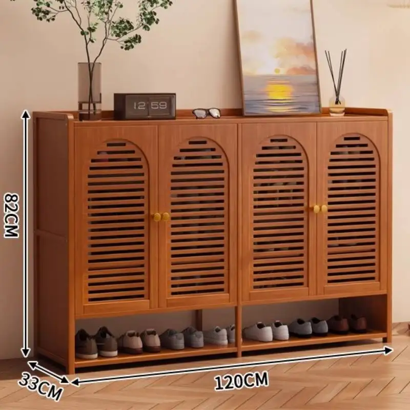 Scarpiera di lusso in rattan di design Scarpiera di lusso in legno di alta qualità Appartamenti per ingresso Scarpiere Per Mobili Scarpe