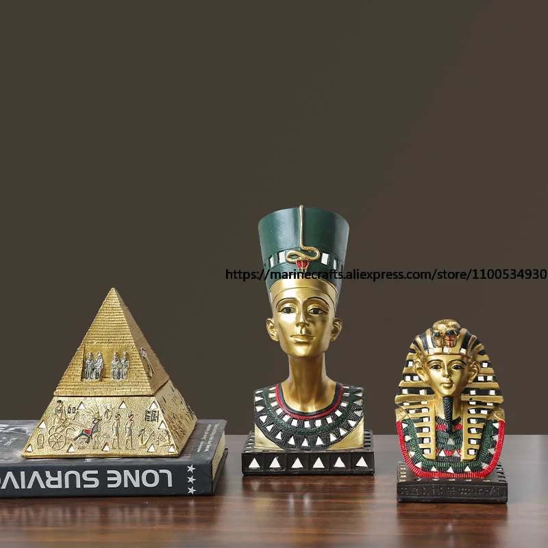 Classical Egyptian Pharaoh Cleopatra Sphinx Ornament European Crafts Modern Fashion Themed Bar Club