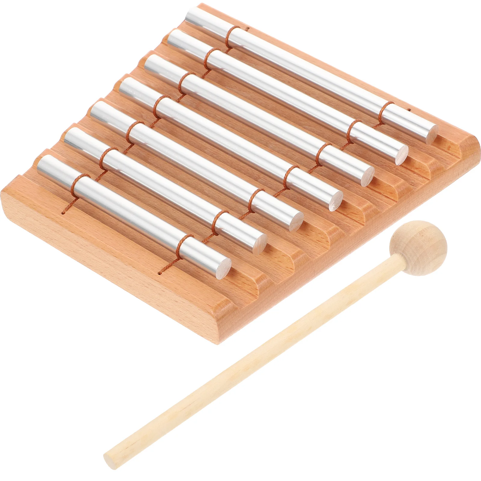 

Blow Chanter Wind Chime Hand Bells Musical Instruments Toy Set Percussion for Classroom Children Wood