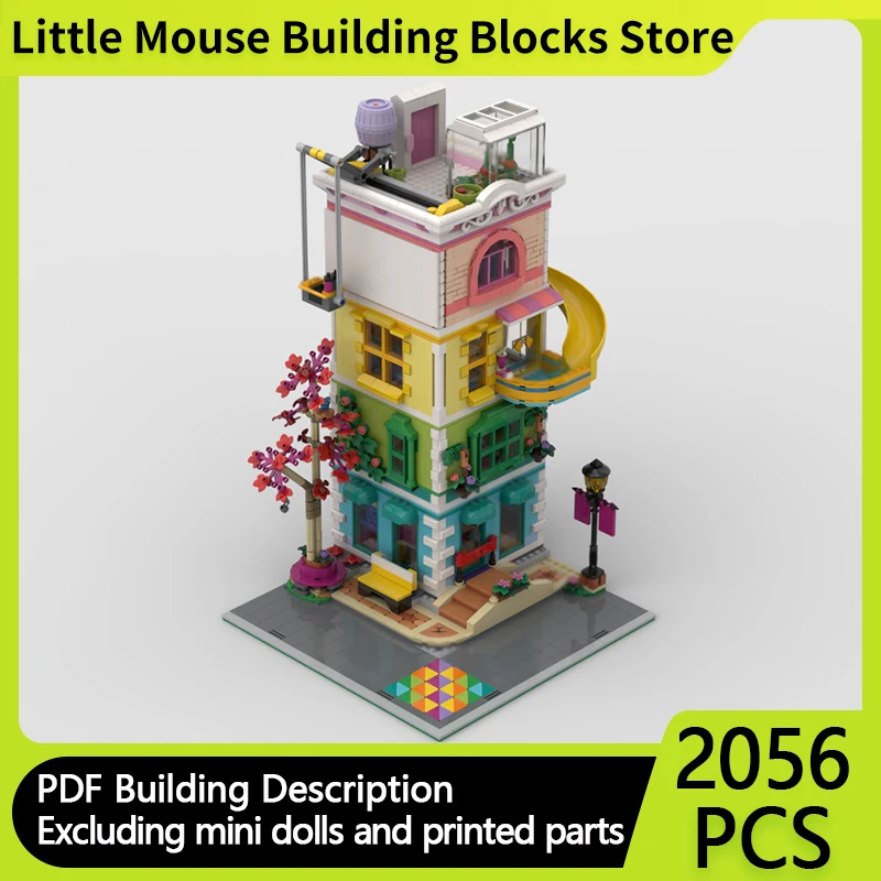 

City Street View Model MOC Building Bricks Community Centre Tower Modular Technology Gifts Holiday Assemble Children Toys Suit