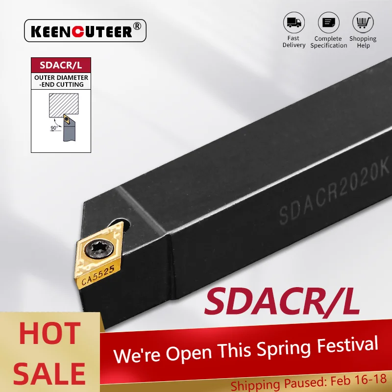 

SDACR0808 SDACR1010 SDACR1212 SDACR1616 SDACR2020 внешний токарный инструмент SDACR SDACL режущий стержень токарный станок с ЧПУ поворотный держатель