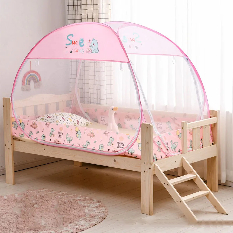 Summer Children's Bed Mosquito Net Cartoon Baby Crib Mosquito Net Full-coverage Universal Foldable Yurt Anti-fall Mosquito Net