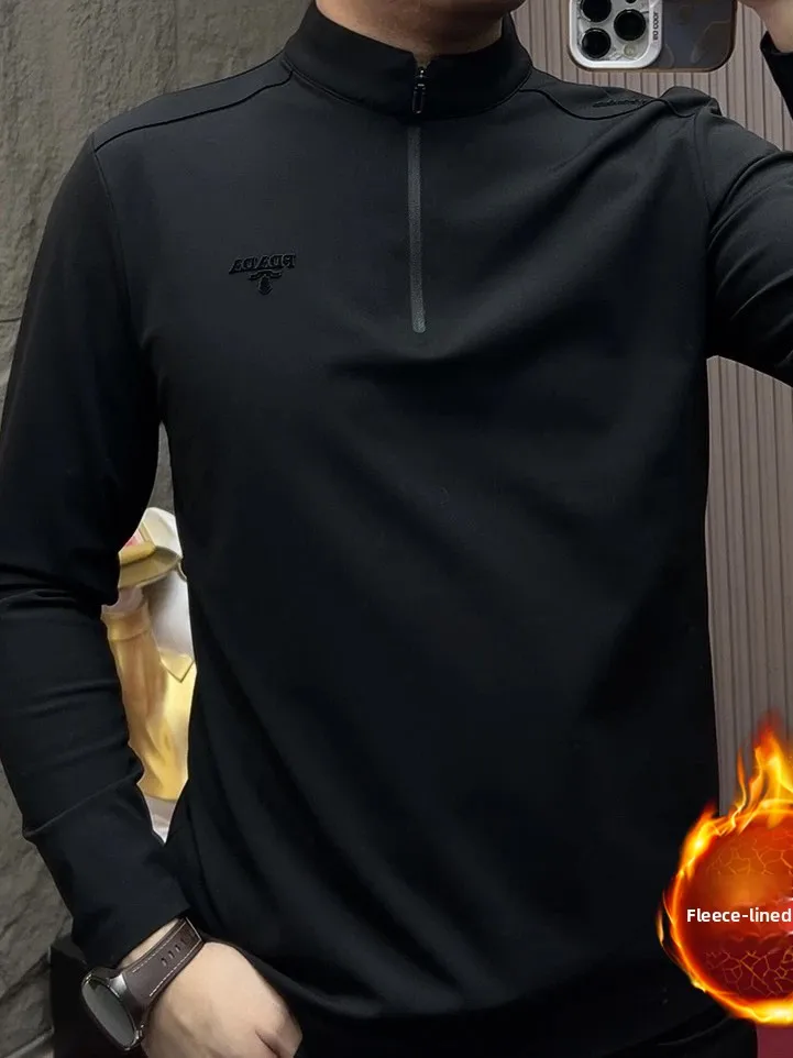 

Men's Faionable Thiened Fce Lined Slim Fit Long Sve Hoodie Winter 2025 Casual Sle Breathable Elastic Polyester Co...