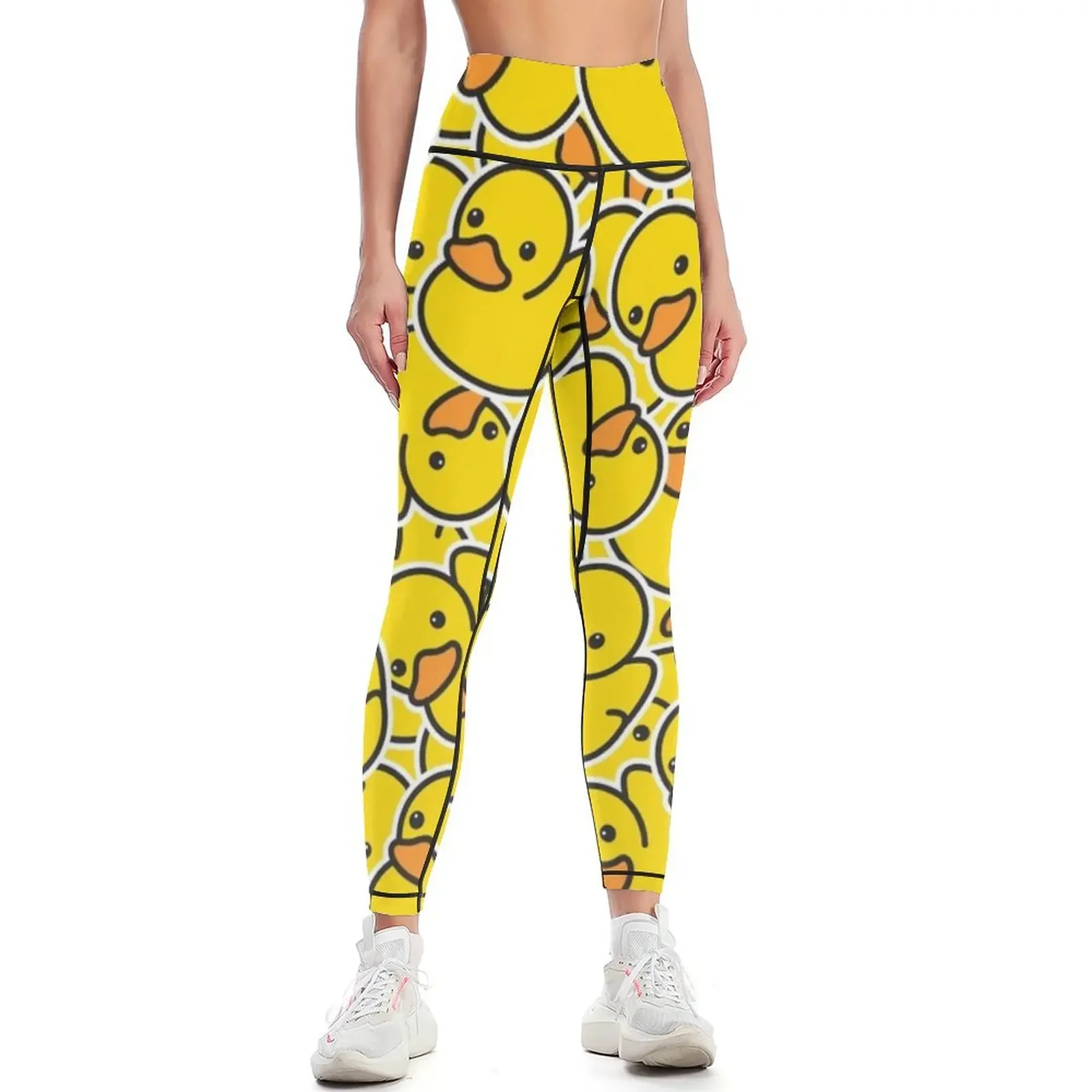 

Yellow Classic Rubber Duck Leggings Leginsy push up Legging sport Sports female gym sportswear woman Womens Leggings