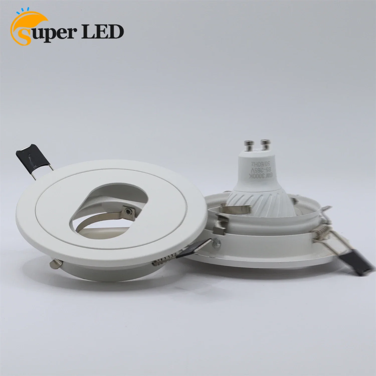 

Ceiling Recessed Light White Shell LED GU10 Cut Out 85mm Recessed Frame Recessed Spotlight