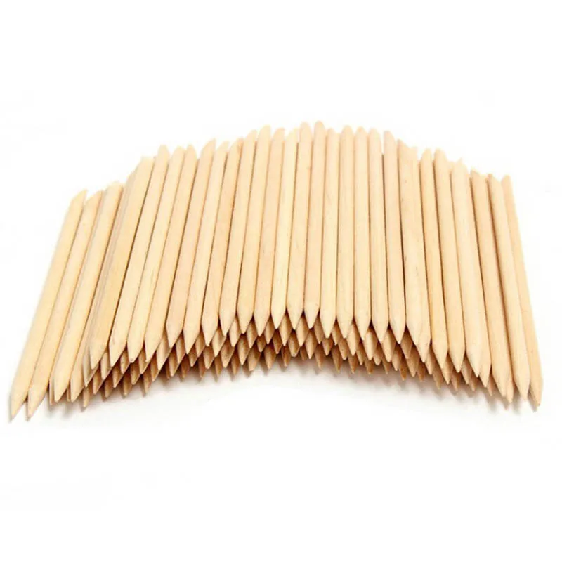 Premium 10pcs Double-Sided Wood Cuticle Pushers - Essential Tools for Manicure and Pedicure Care