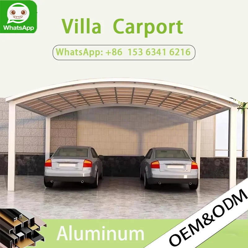 

Villa pavilion outdoor garden canopy tent modern custom parking shed sunshade awning terrace pergola carport aluminum alloy