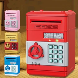 Automatic Mini Creative Piggy Bank, Safe Coins Cash Saving Money Box, Password Counter Code, Key Lock Coin Bank, ATM Child Gift