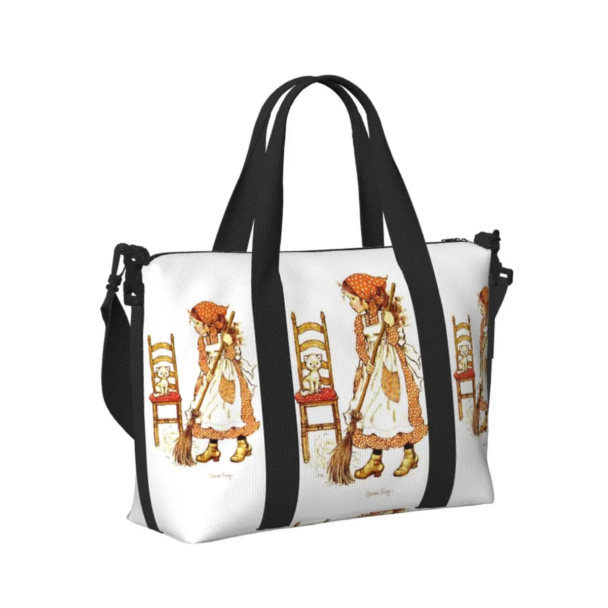 

Custom Sarah Kay Swing Girl Beach Travel Bag Large Capacity Tote Bags for Gym Yoga Women Shopping Duffle Shoulder Bag