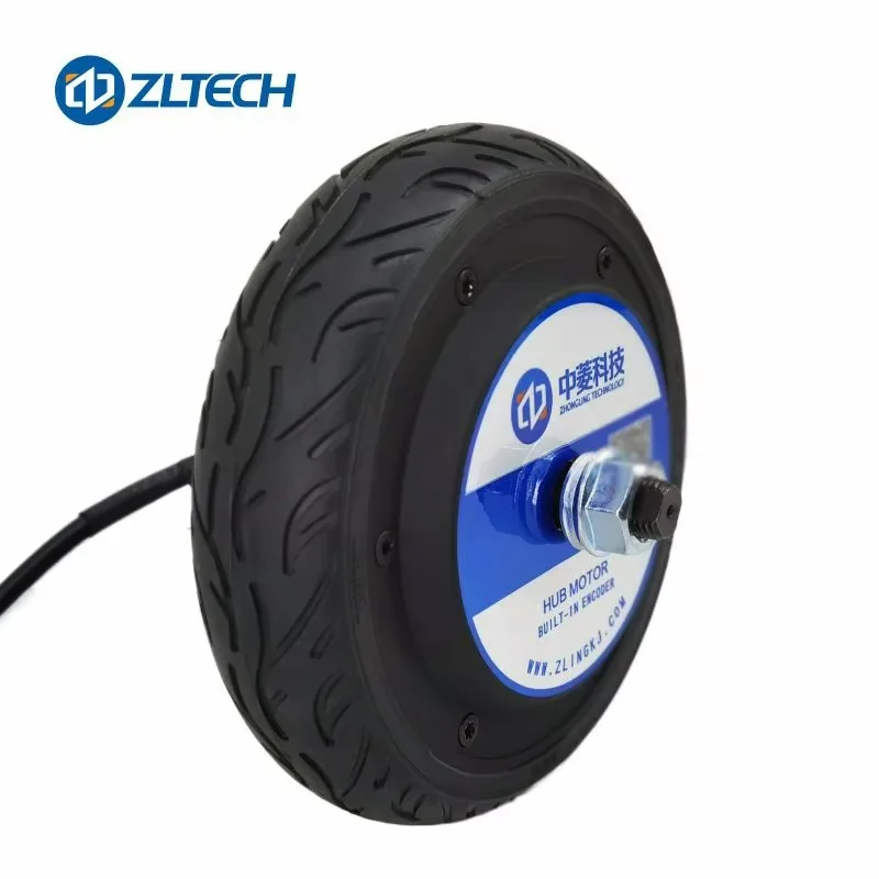 6.5 Inch High Torque 6.5 N.m Low Rpm 200 RPM Dc Automated Guided Vehicle Brushless Gearless Hub Servo Motor view 4