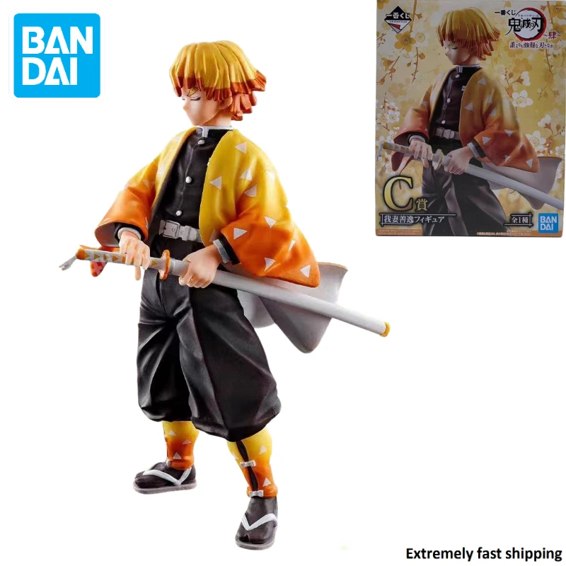 In Stock Original Bandai Demon Slayer Ichibankuji Become A Blade Stronger Than Anyone Else Agatsuma Zenitsu Figure Anime Model