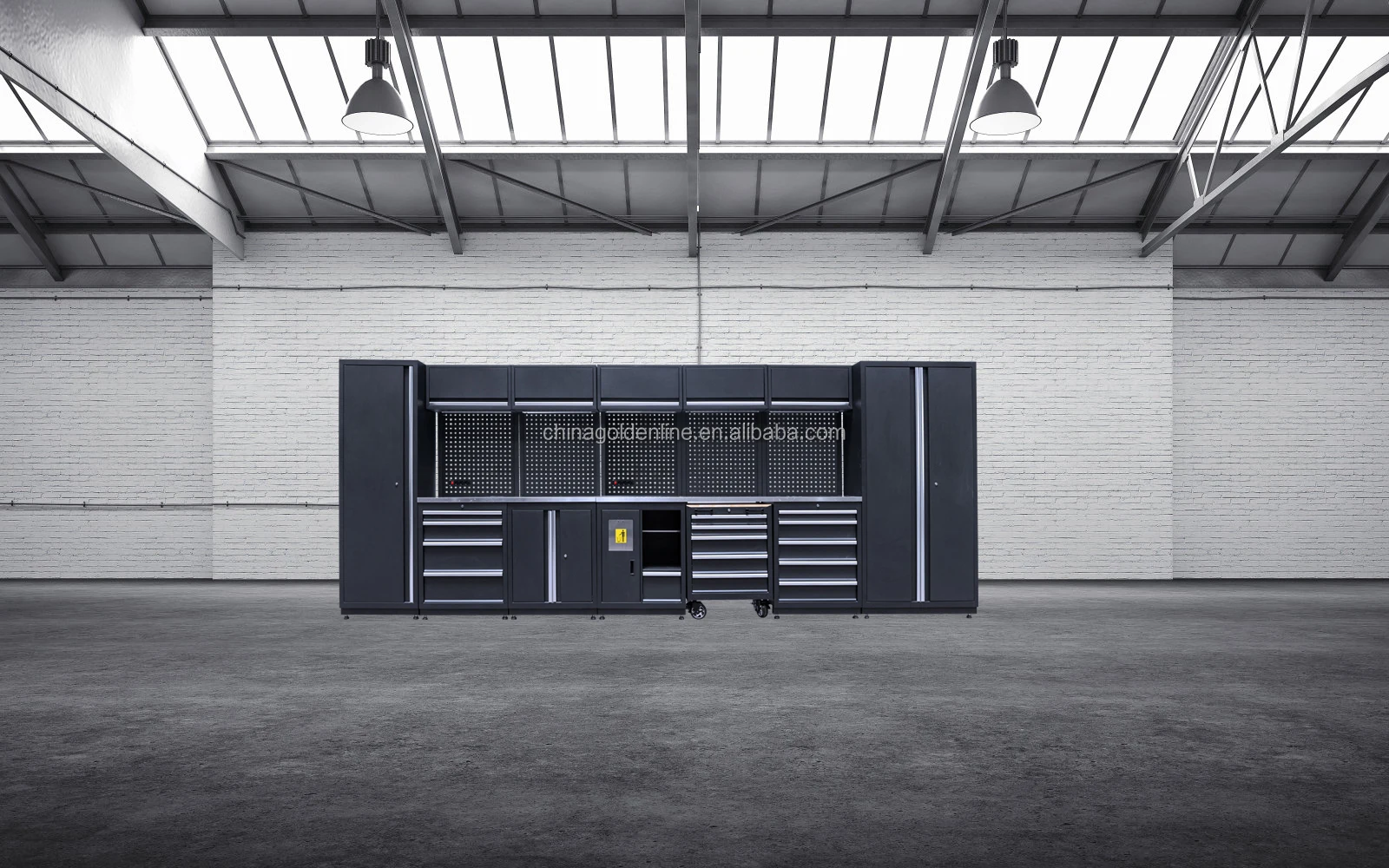 Workshop Garage Units Steel Tool Boxes And Storage Cabinets Large Combination Tool Cabinet Garage Workbench/Metal Furniture