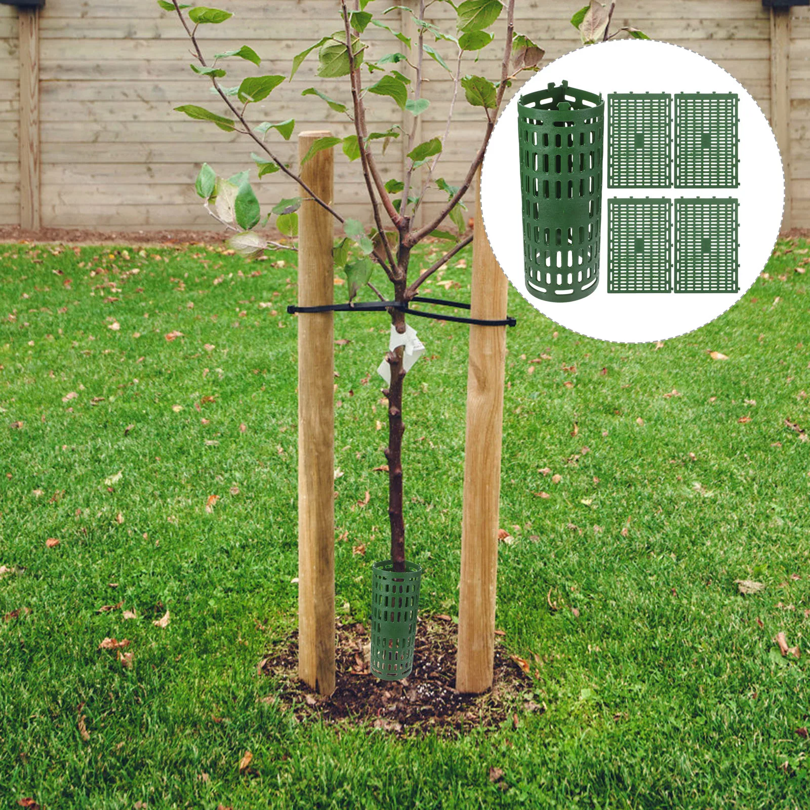 4 Pcs Guards Trunk Protectors 20CMx34CM Plastic Tree Bark Trunk Guard Protector Protector Covers For Gardening Plants Supports