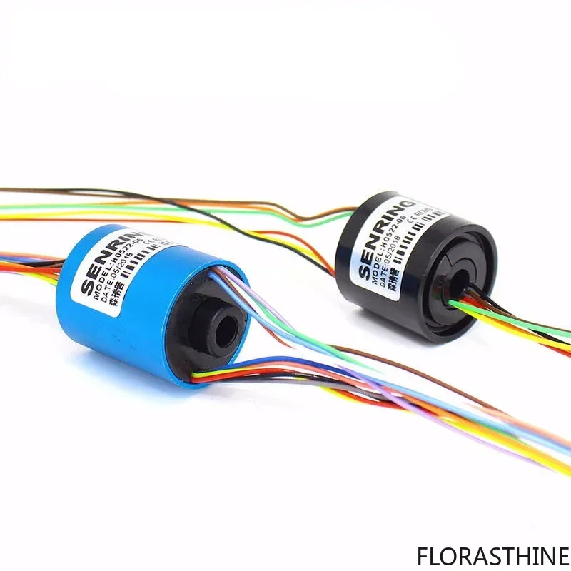 Through Hole Slip Ring 2/6/12/18/24 Channels 2A/5A/10A Current Slipring Rotate Hollow Connector Hole 8-100mm Conductive Rings