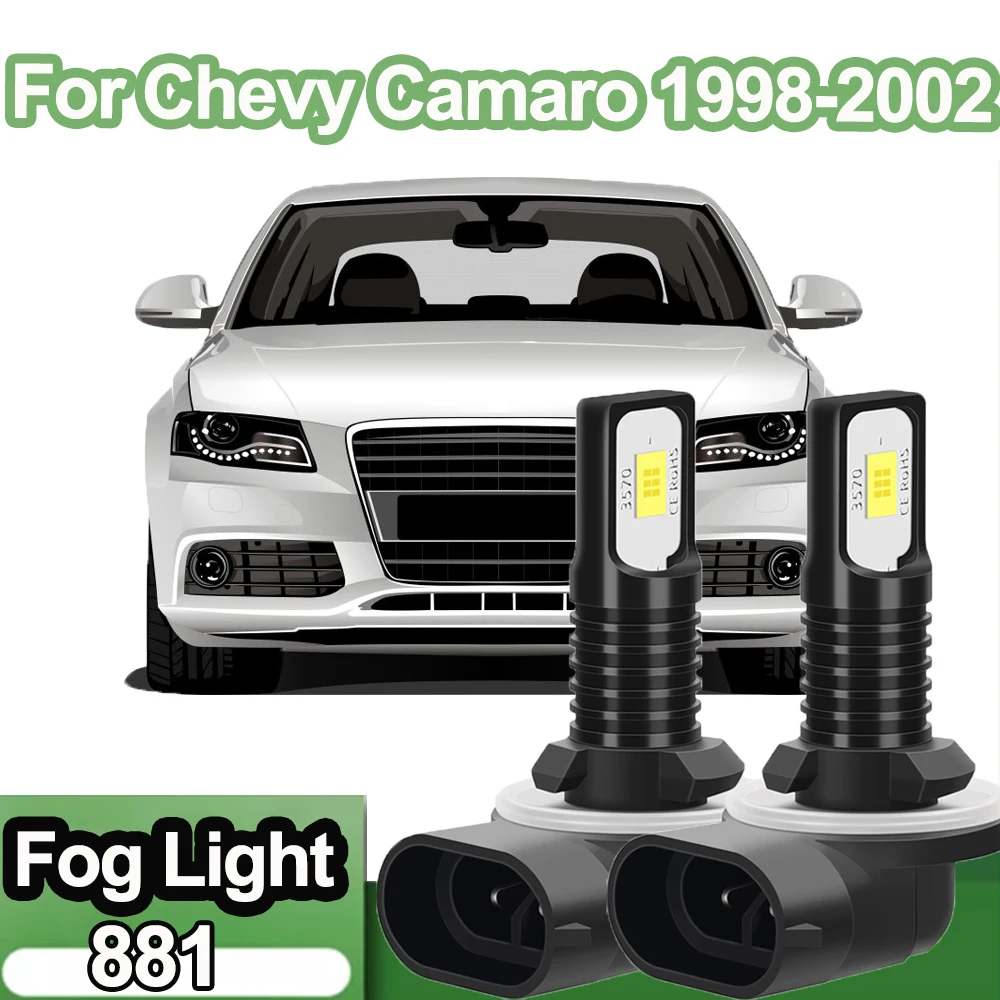 

Для Chevy Camaro 1998-2002 2 шт. светодиодные противотуманные фары 881 6000K белый комплект обновления 3570 CSP внутренний привод противотуманные фары