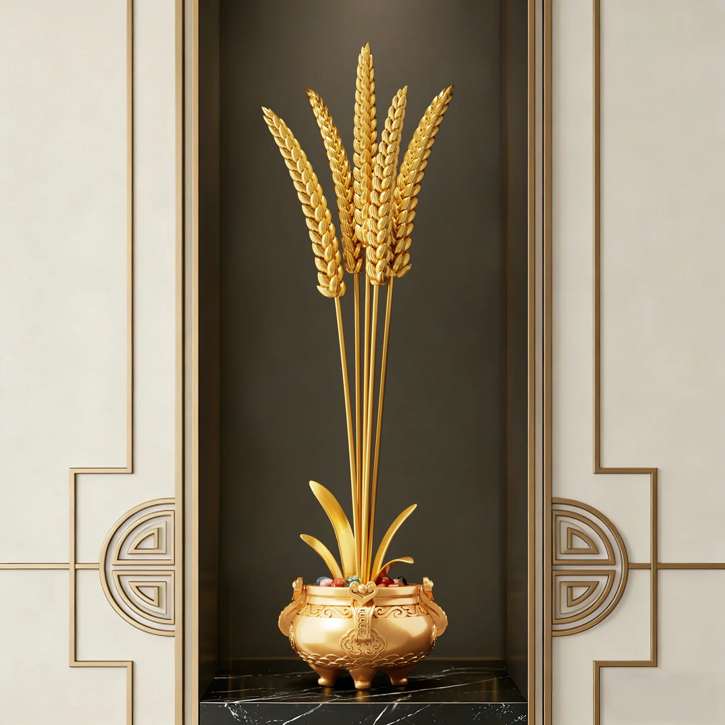 DSA new Chinese barley ornament modern housewarming new home opening gift light luxury high-end living room home decoration