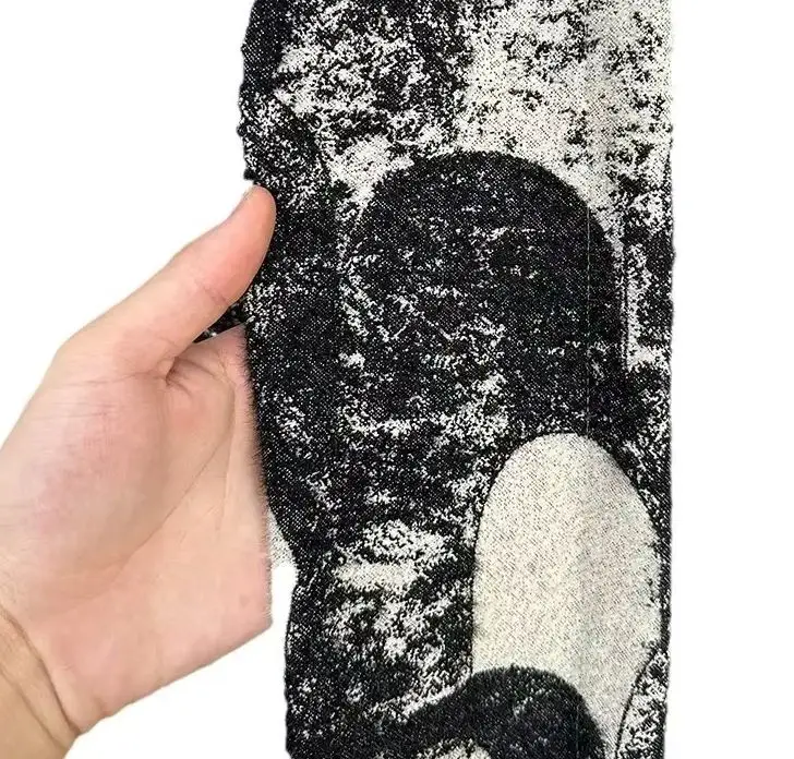 

Black and White Antique Jacquard Thickened Blackout Curtains for Living Room Bedroom New Plush French Window Curtain Custom Size