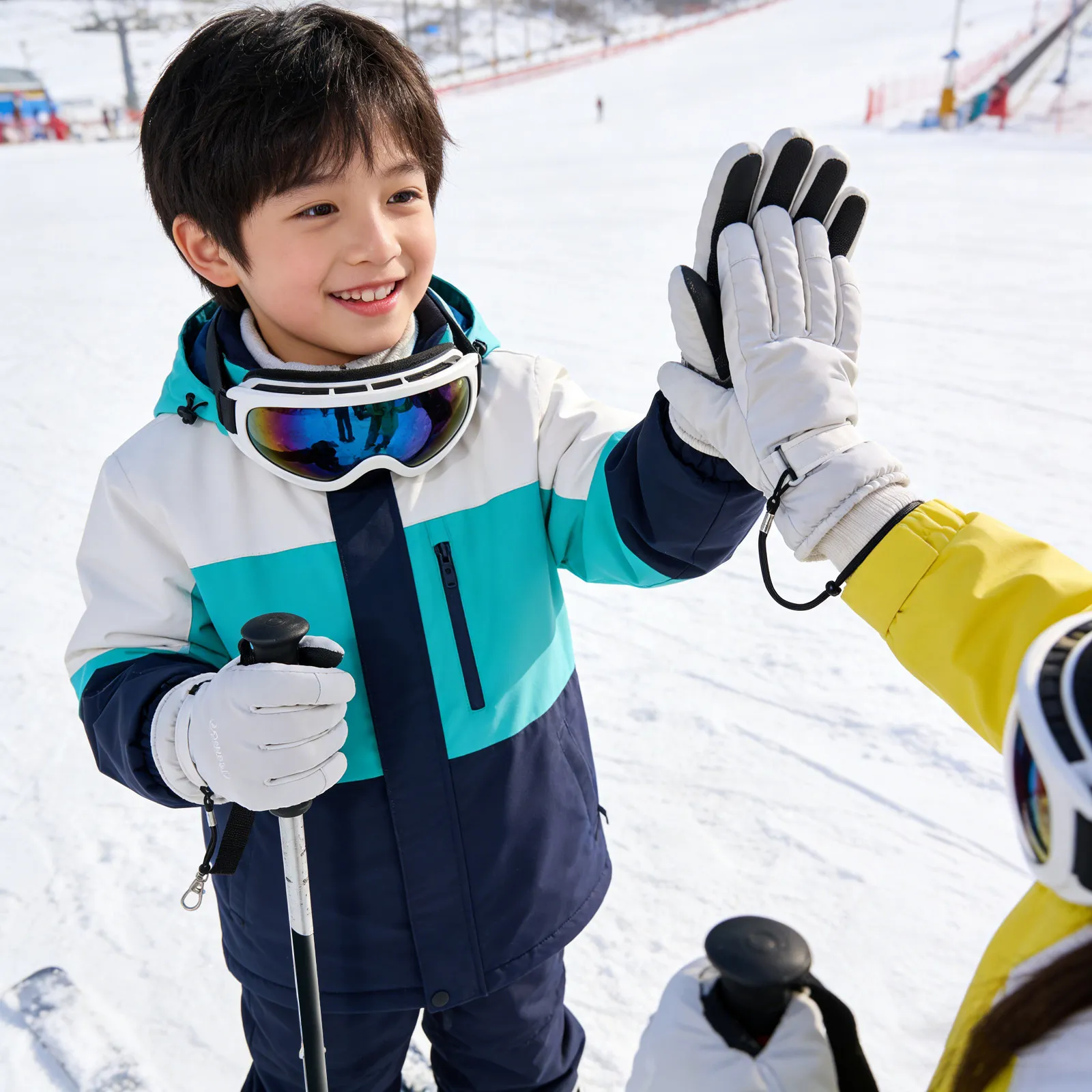 

6Pcs Anti-Lost Ski Glove Elastic Wrist Leash Straps Kids Mitten Clips Winter Snowboard Skiing Accessories 27Cm
