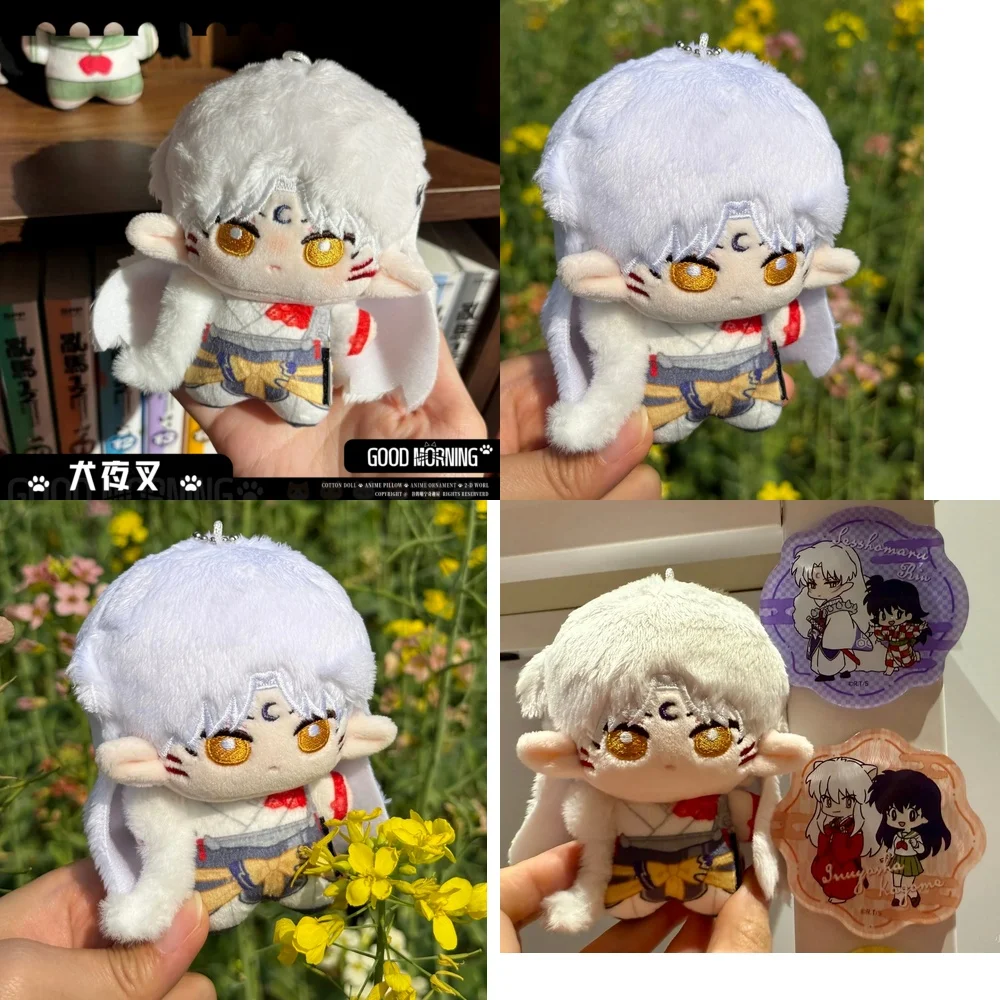 

Инуяша ‌ 10 см плюшевая мультяшная хлопковая кукла Sesshomaru, милая мягкая подвесная игрушка для детей и коллекционеров, мягкая мини-фигурка аниме, подарок