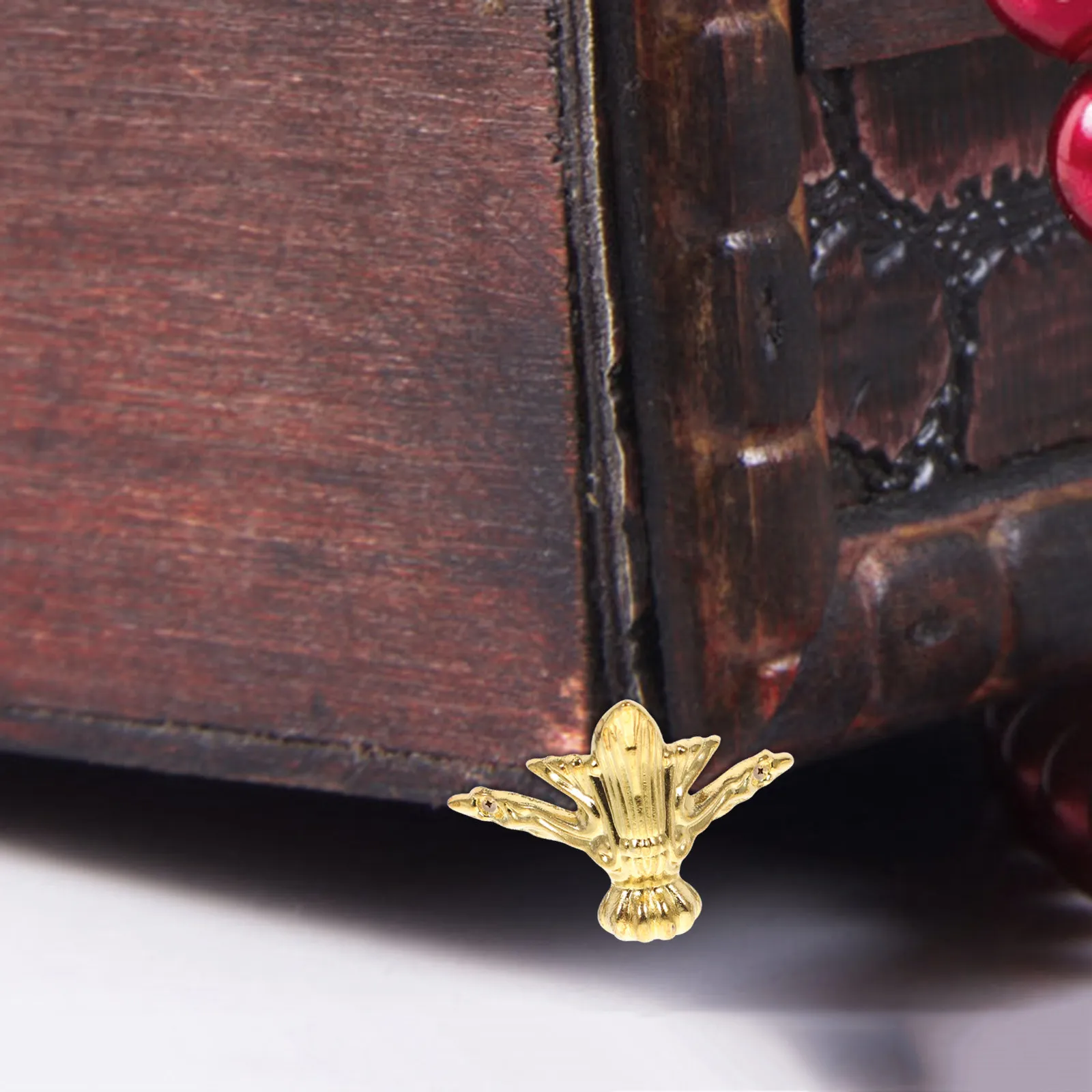 12Pcs Look Furniture Legs Small Jewelry Box Feet Sturdy Polished Zinc Alloy Decorative Metal Feet for Vintage Wooden Box