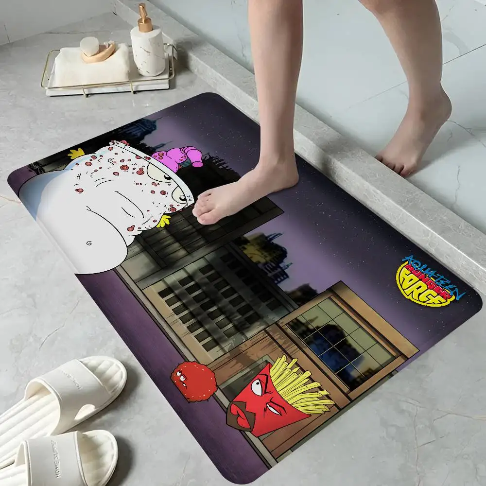 Cartoon A- AquaS Teen Hunger Force Room Mats Cheaper Anti-slip Modern Living Room Balcony Printed Welcome Rug