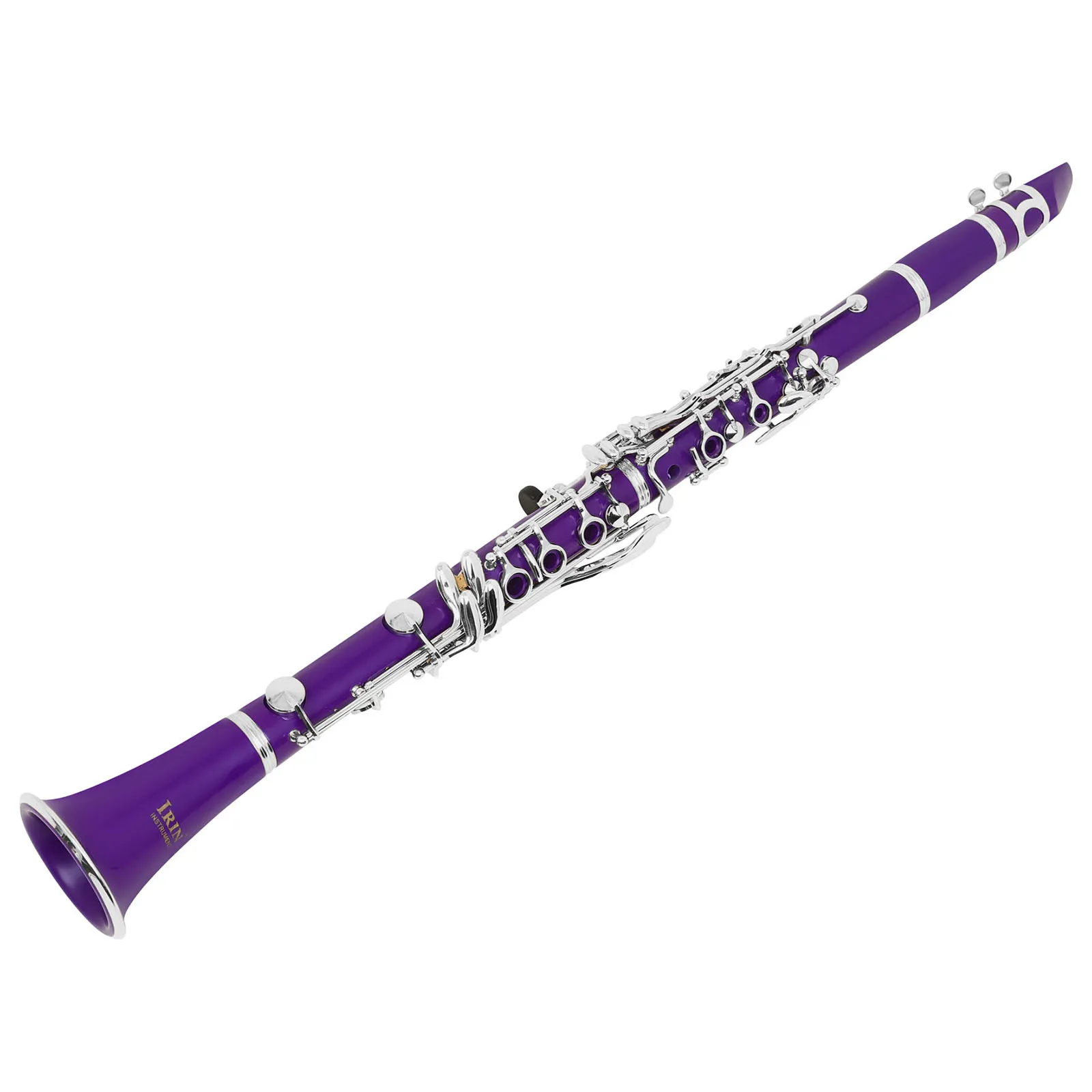 IRIN 17 Keys Clarinet 6 Rings ABS Clarinet Purple Color B Flat Clarinet with Case Kit Accessories For Performances Playing