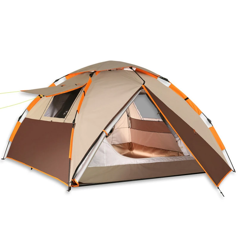 

Large One Bedroom Fiberglass Camping Tent Easy Set-Up Portable Windproof And Waterproof Quick Automatic Opening