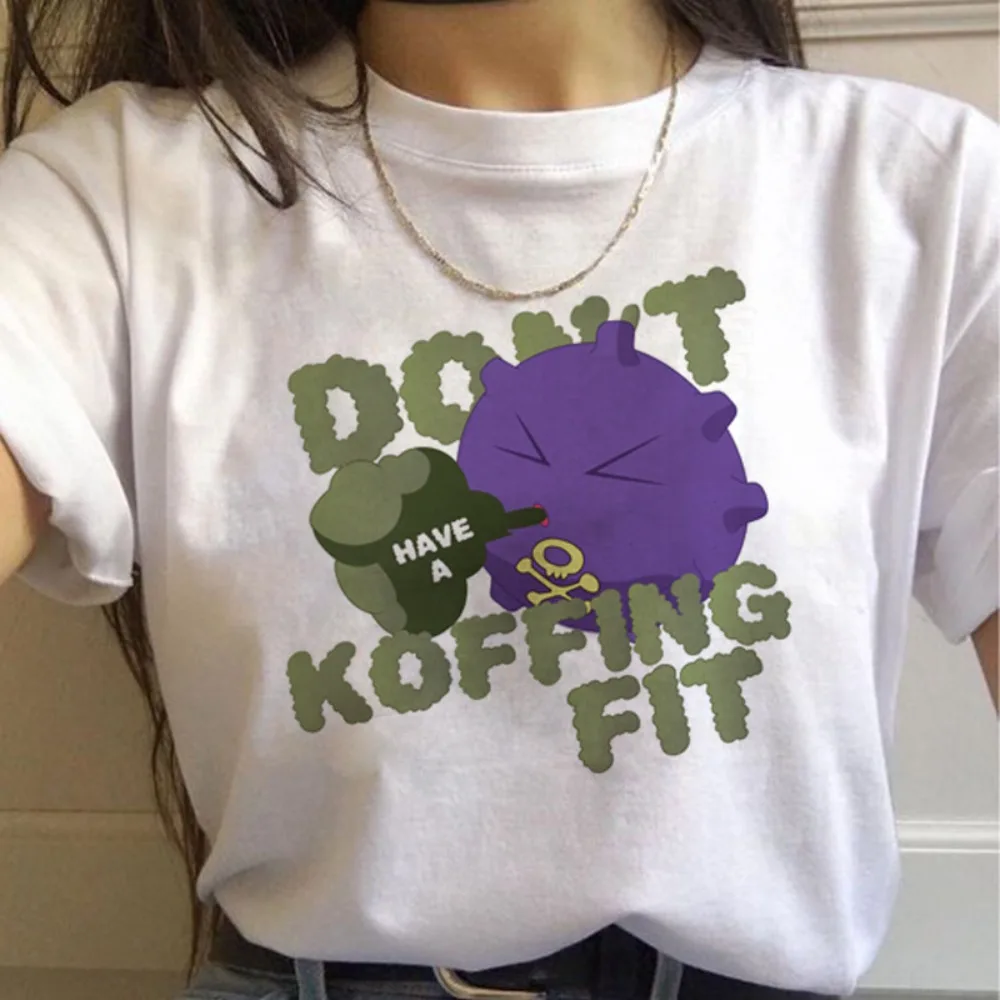 

MINISO Pokemon T Shirts Women Kawaii Funny Cartoon Summer T-shirt Cute Print T-shirt Fashion Street-wear Top Tees Female Cotton