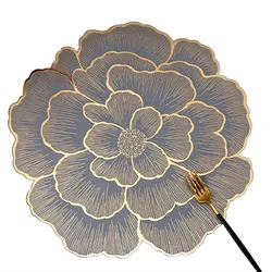 1Pc 38cm PVC Placemats Dining Table, Rose pattern, Non-slip ,home decor For table, Luxury Table Mat