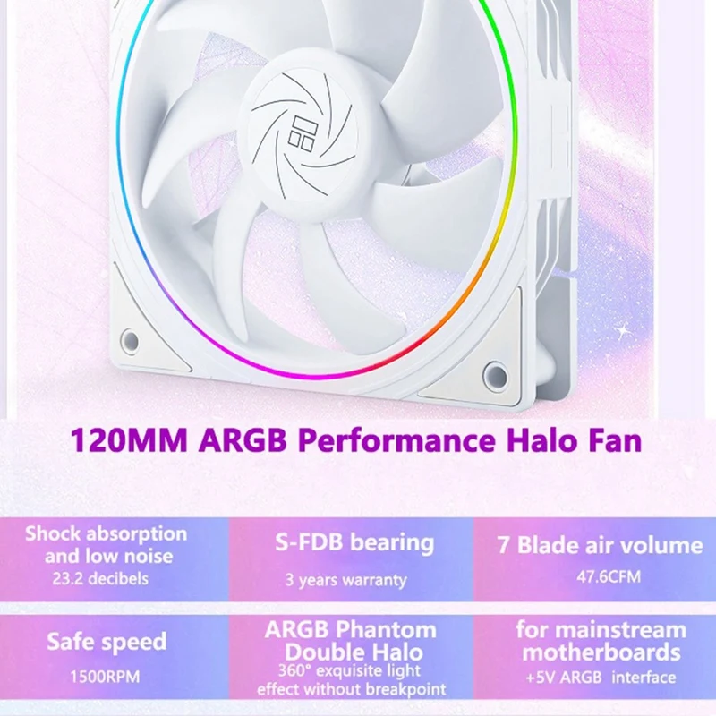 ABDE-Thermalright TL-S12-W 120 مللي متر وحدة معالجة خارجية للحاسوب مروحة تبريد 5 فولت 3PIN ARGB قابلة للتعديل سرعة امتصاص الصدمات مروحة صامتة