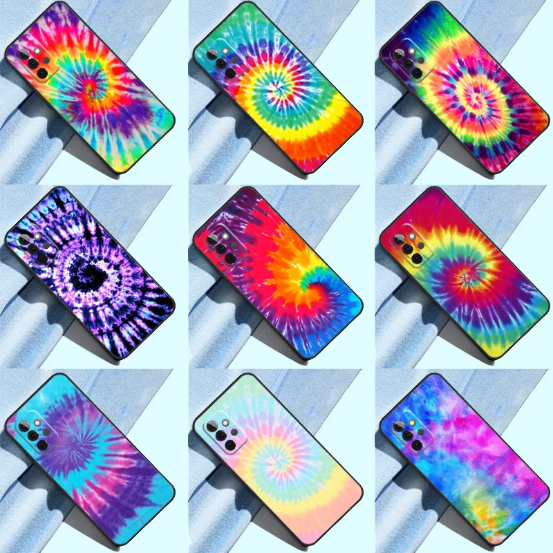 Colorful Tie Dye Rainbow Hippie Art Silicone Cover For Samsung A23 A72 A52 A42 A32 A22 A12 A52S A21S A51 A71 A40 A50 A70 Case